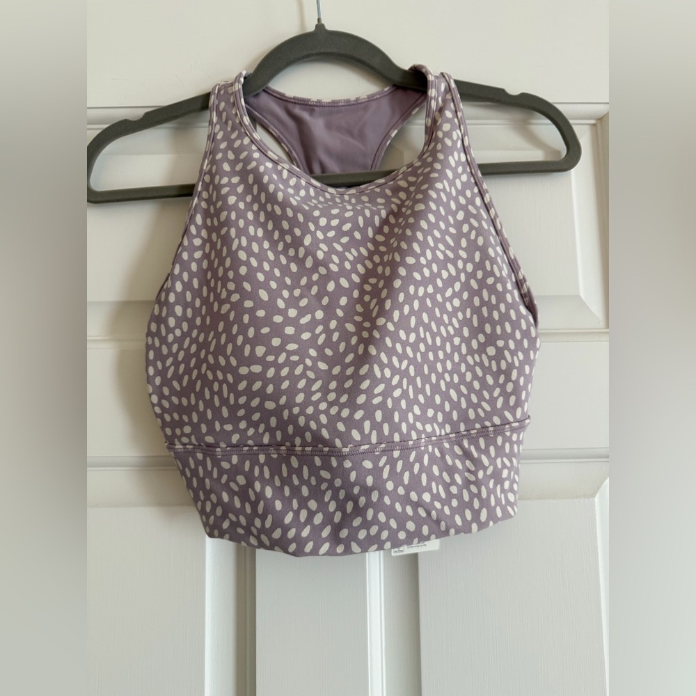 🔥NWT CALIA by Carrie Underwood Lavender and White Sports Bra - Picture 2 of 7